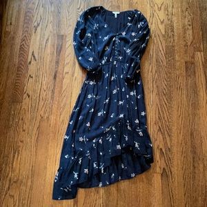 Joie xs floral asymmetrical hem dress